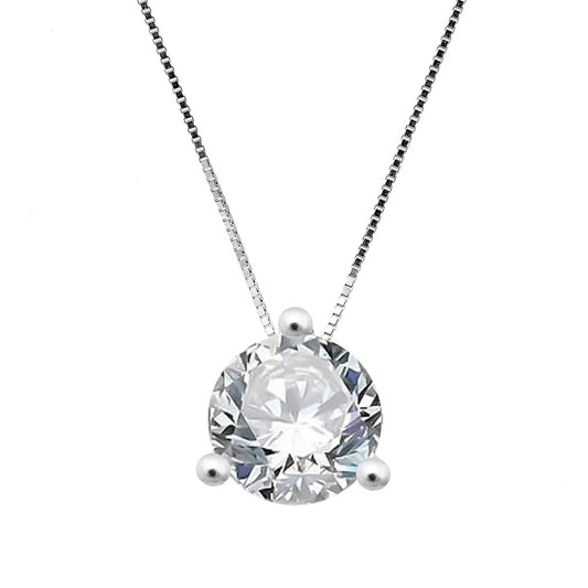 Adamante 2 ct. tw. Lab-Grown Round Brilliant Diamond Solitaire Pendant in 14K White Gold