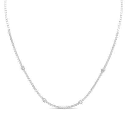 Adamante 6 ct. tw. Lab-Grown Round Diamond 18-inch Tennis Necklace in 14K White Gold