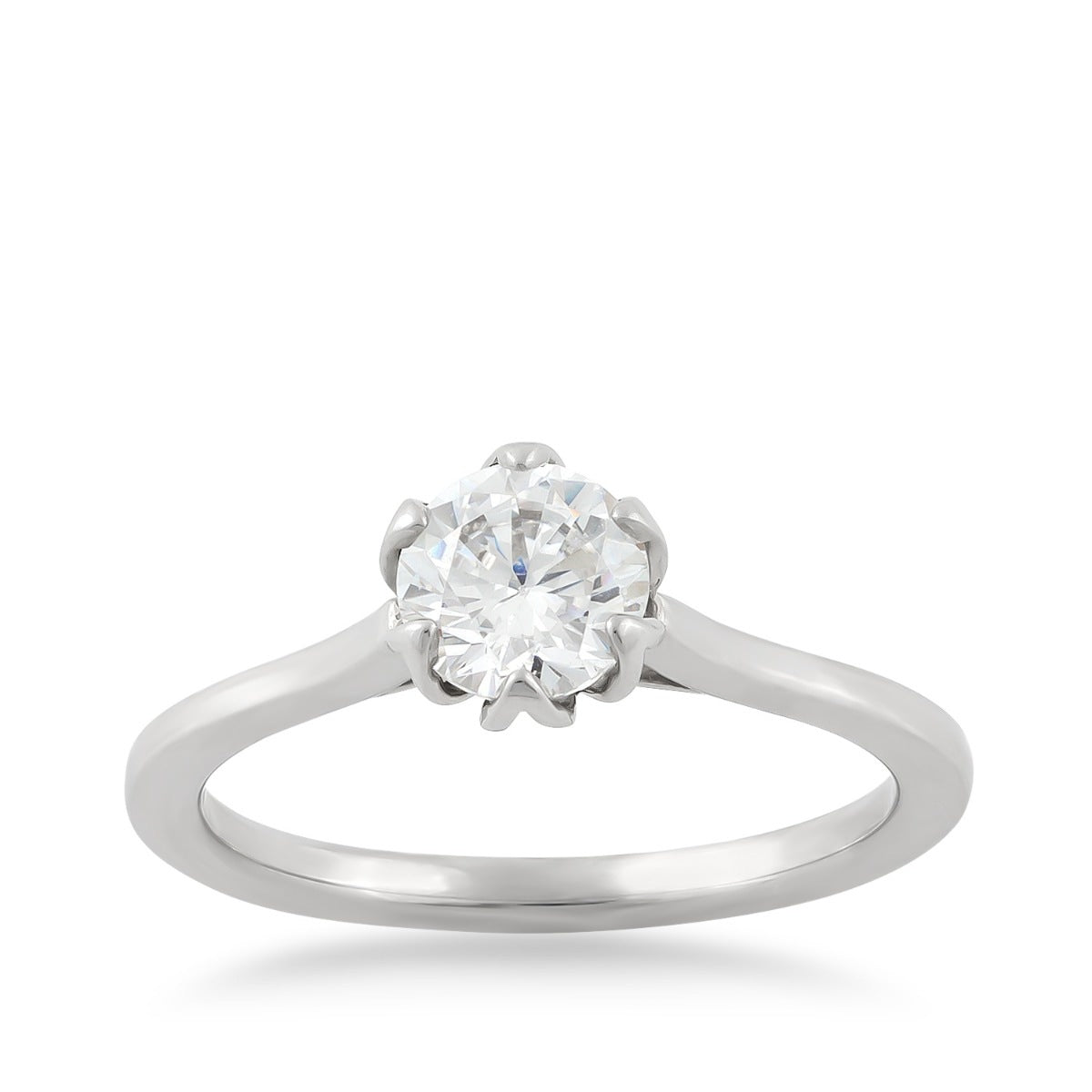 Noventa 1 ct. tw. Round Diamond Solitaire Ring in 14K White Gold
