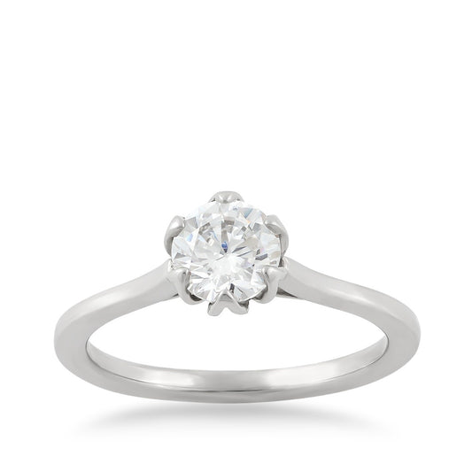 Noventa 1 ct. tw. Round Diamond Solitaire Ring in 14K White Gold