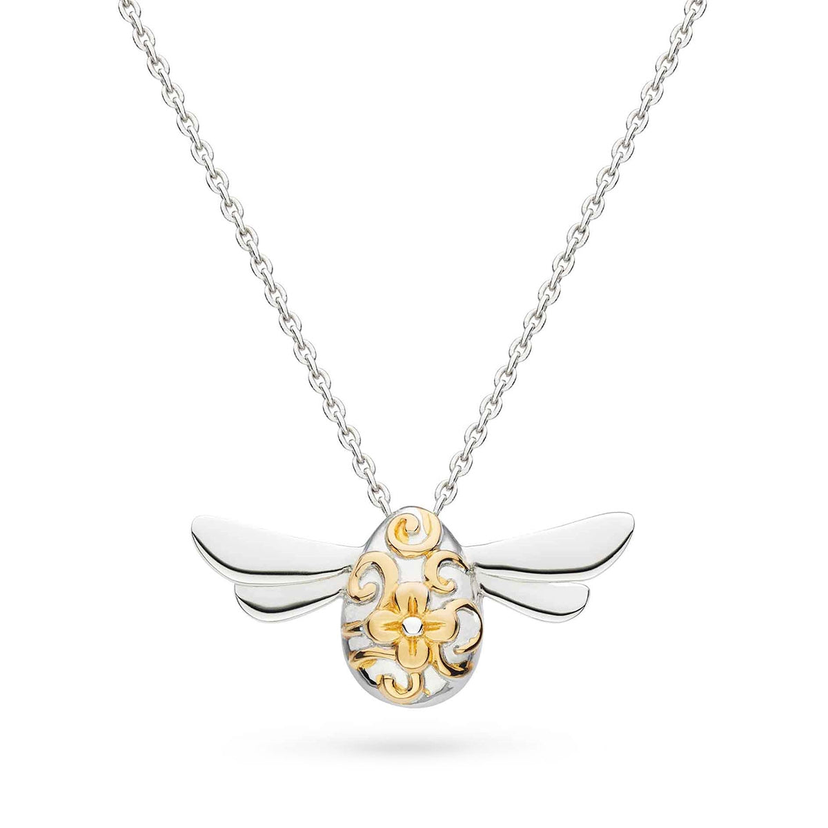 Kit Heath Honey Bee Pendant in Sterling Silver & 18K Yellow Gold Plating