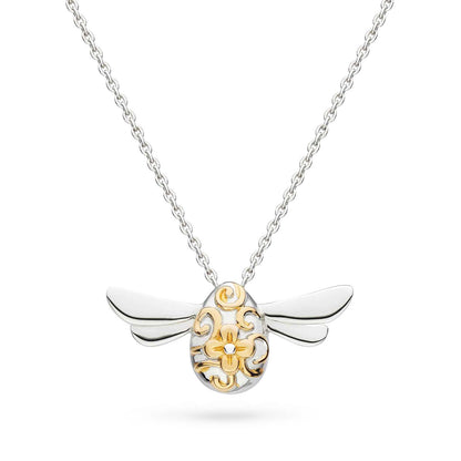 Kit Heath Honey Bee Pendant in Sterling Silver & 18K Yellow Gold Plating