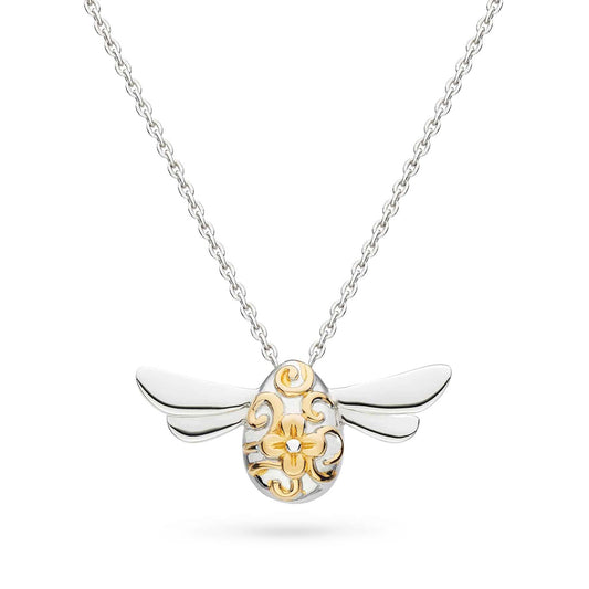 Kit Heath Honey Bee Pendant in Sterling Silver & 18K Yellow Gold Plating