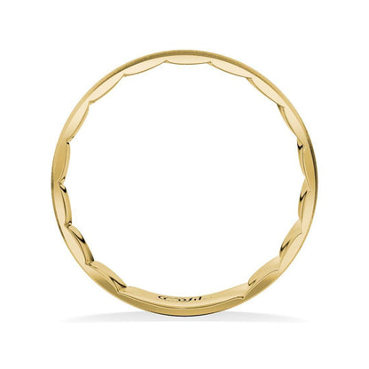 MFIT Men's Satin Finish Wedding Ring in 10K Yellow Gold close-up detail