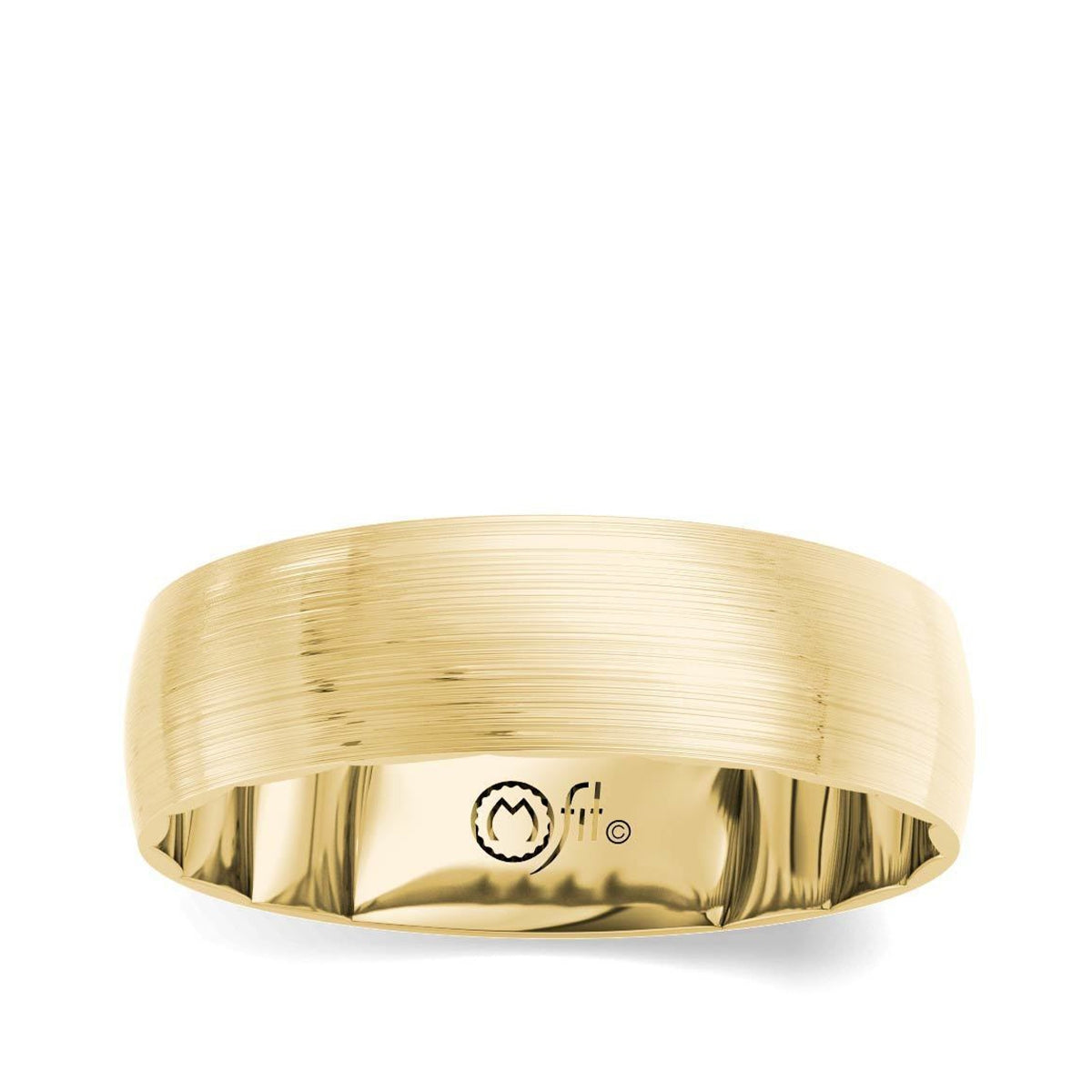 MFIT Men's Satin Finish Wedding Ring in 10K Yellow Gold