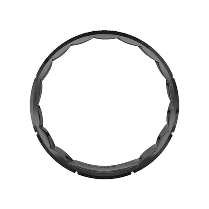 MFIT 1/2 ct. tw. Men's Treated Black Diamond Vertical Cut Wedding Ring in Black Rhodium Plated 10K White Gold close-up detail
