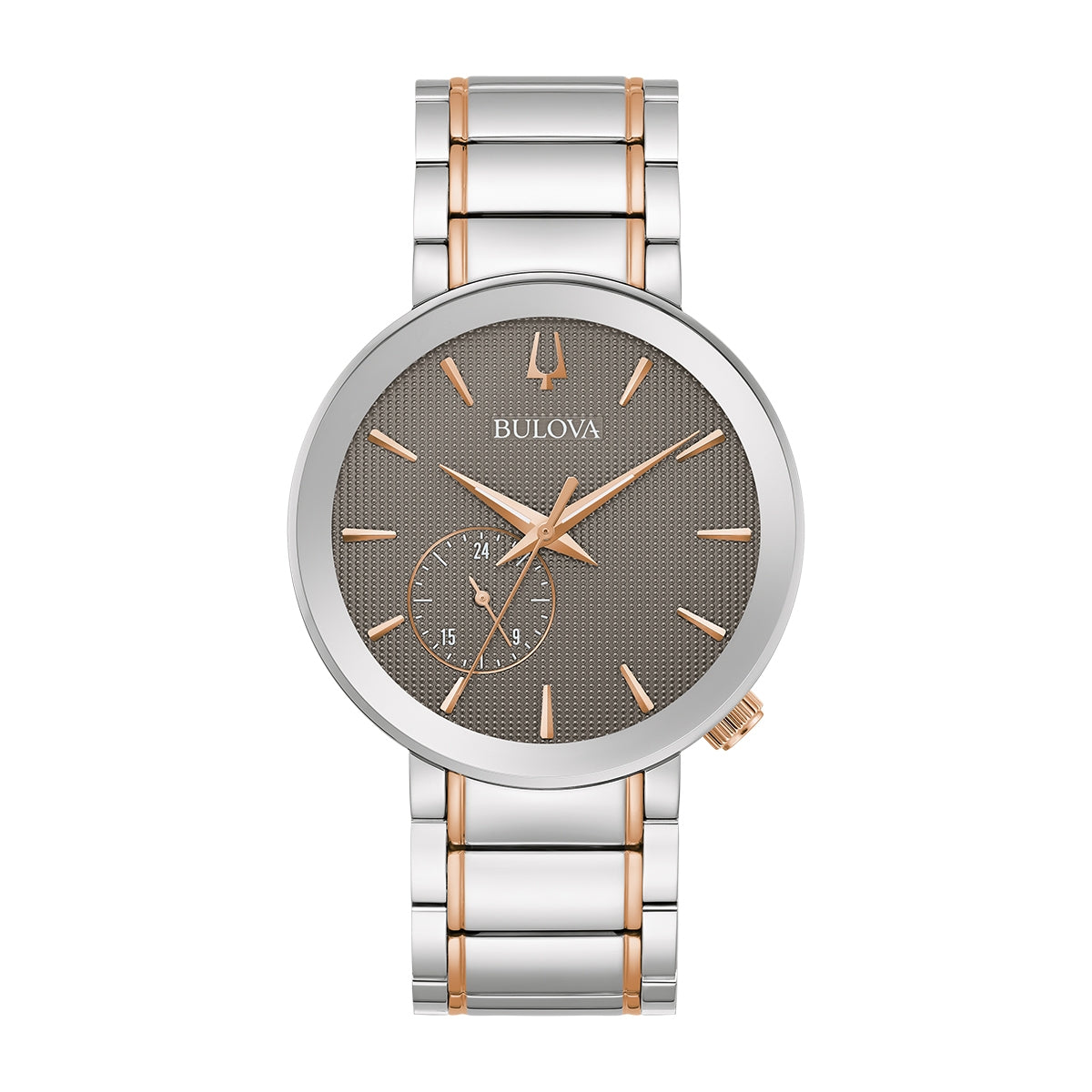 Bulova Men's Latin Grammy Quartz White & Rose Gold-Tone Stainless Steel Watch with Gray Dial