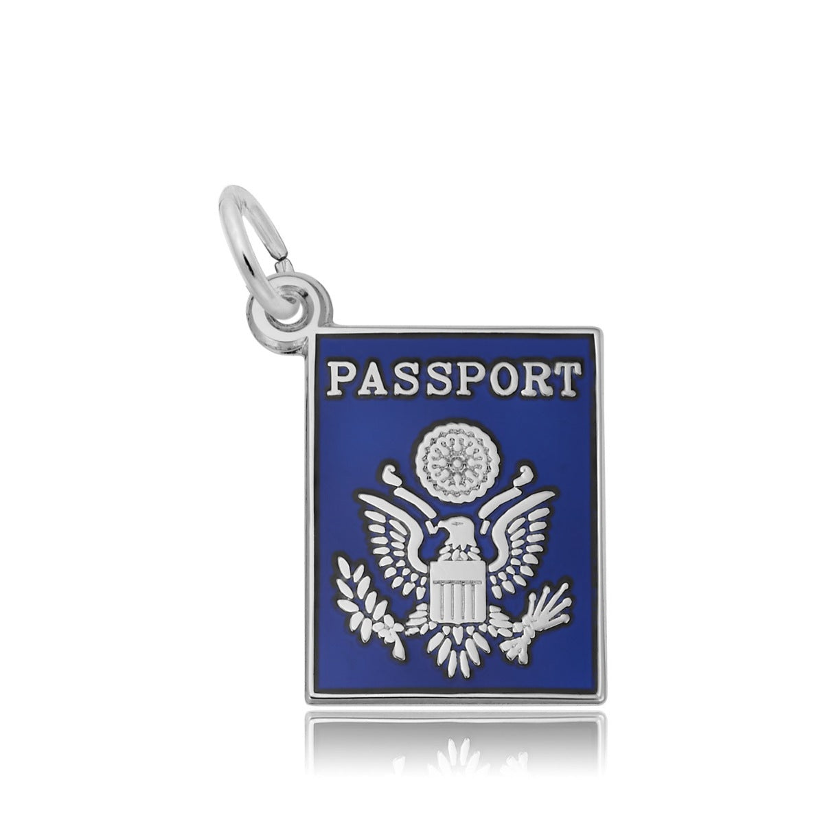 United States Passport Charm in Sterling Silver