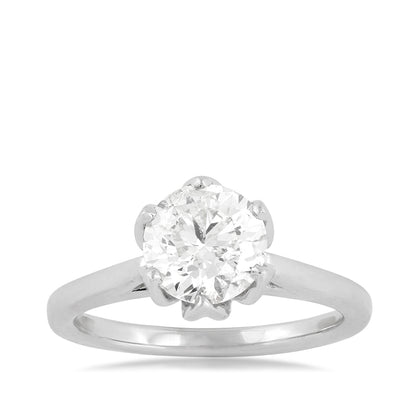 Noventa 1-1/2 ct. tw. Round Diamond Solitaire Engagement Ring in 14K White Gold (2)