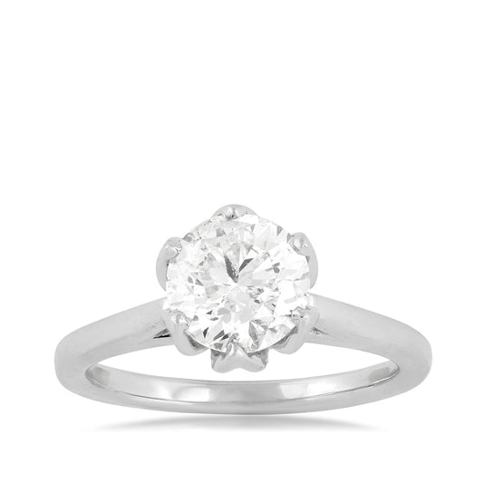 Noventa 1-1/2 ct. tw. Round Diamond Solitaire Engagement Ring in 14K White Gold (2)