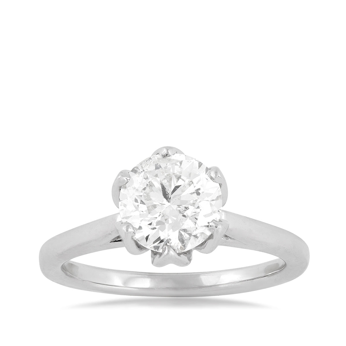 Noventa 2 ct. tw. Round Diamond Solitaire Engagement Ring in 14K White Gold (2)