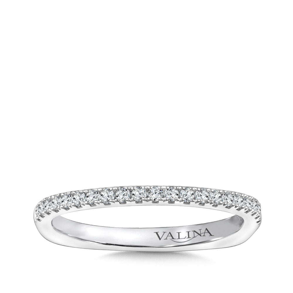 Valina 1/5 ct. tw. Diamond Wedding Ring with European Shank in 14K White Gold (3)