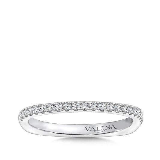 Valina 1/5 ct. tw. Diamond Wedding Ring with European Shank in 14K White Gold (3)