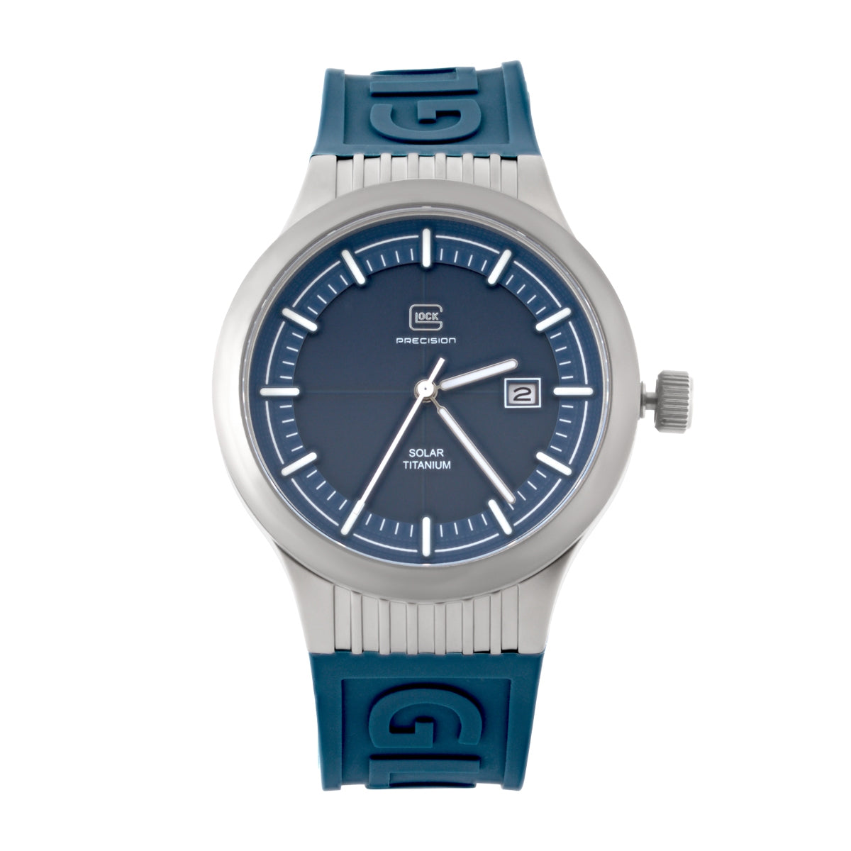 Glock Men's Solar Titanium Watch with Blue Dial & Silicone Strap