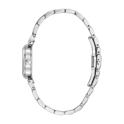 Bulova Ladies' Quartz Stainless Steel Watch with Diamond Accent Mother of Pearl Dial front view