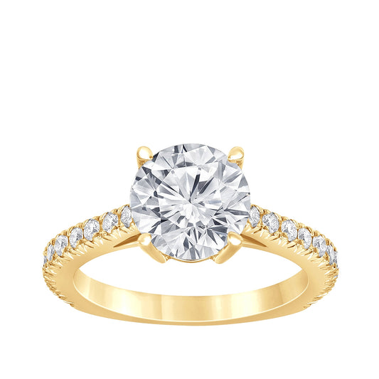 Adamante 3 ct. tw. Lab-Grown Round Brilliant Diamond Engagement Ring in 14K Yellow Gold