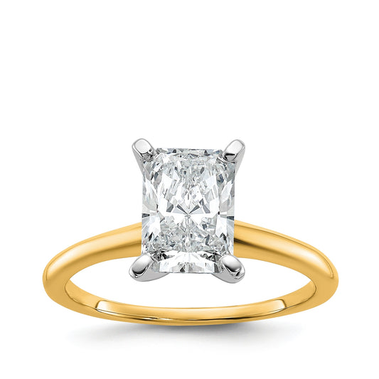 Adamante 1-3/4 ct. tw. Lab-Grown Radiant Cut Diamond Solitaire Engagement Ring in 14K Yellow & White Gold