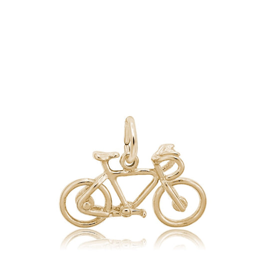 Road Bike Charm in 14K Yellow Gold