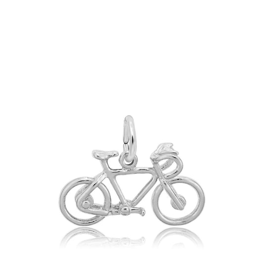 Road Bike Charm in Sterling Silver