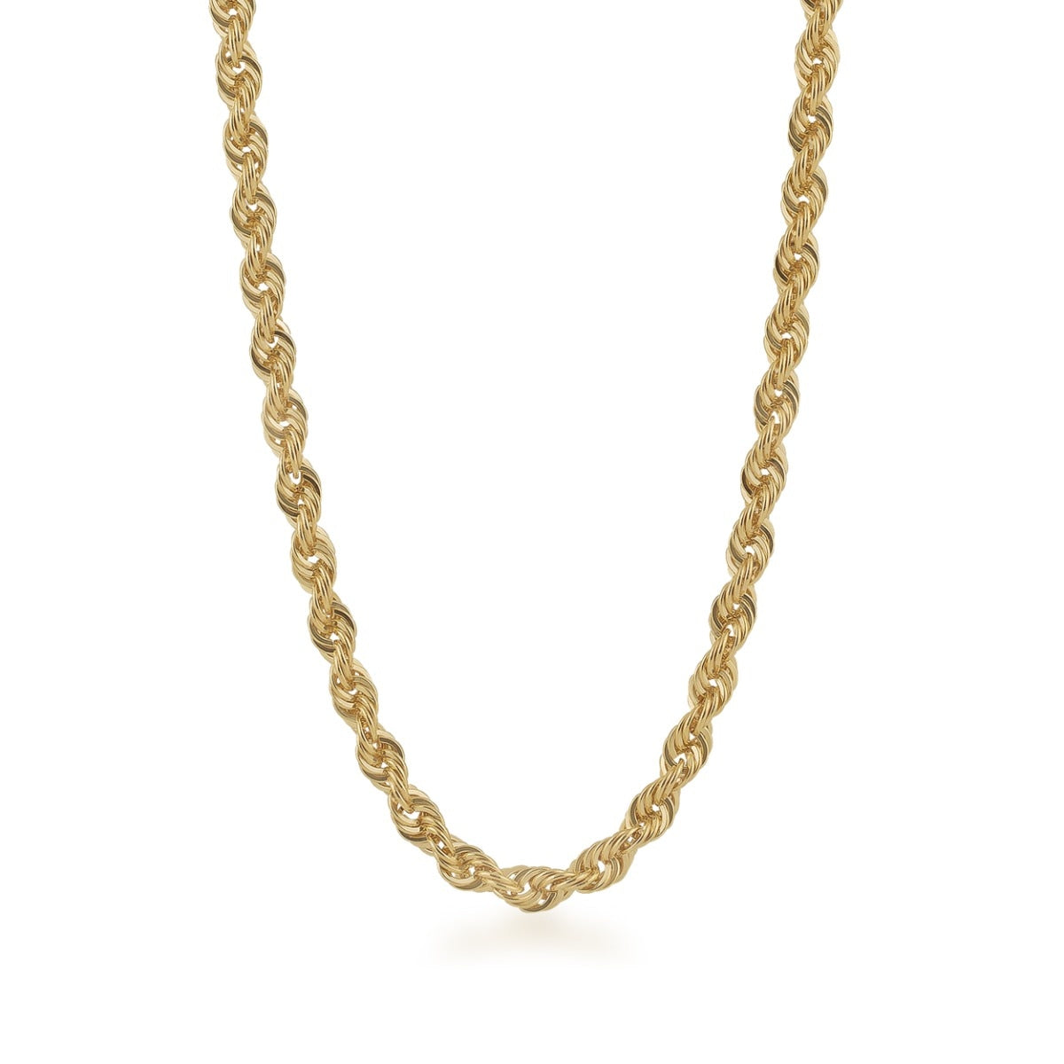 Men's 4.5mm 22-inch Hollow Rope Chain in 14K Yellow Gold