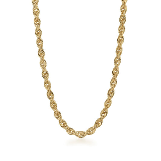 Men's 4.5mm 22-inch Hollow Rope Chain in 14K Yellow Gold