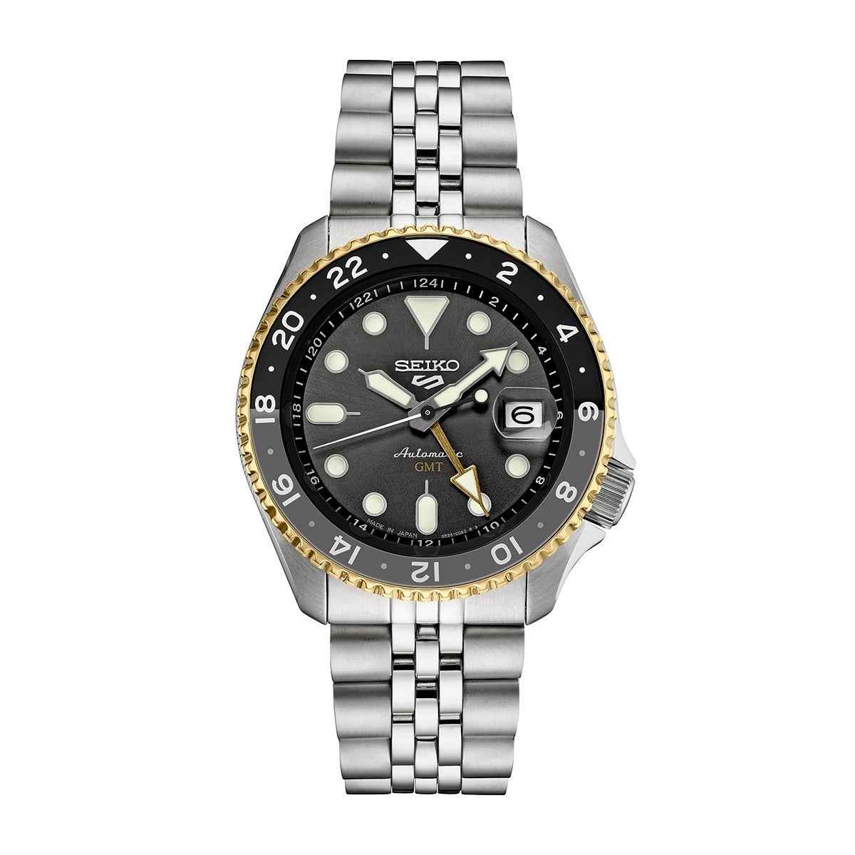 Seiko Men's 5 Sports Automatic Stainless Steel Watch with Gray Dial
