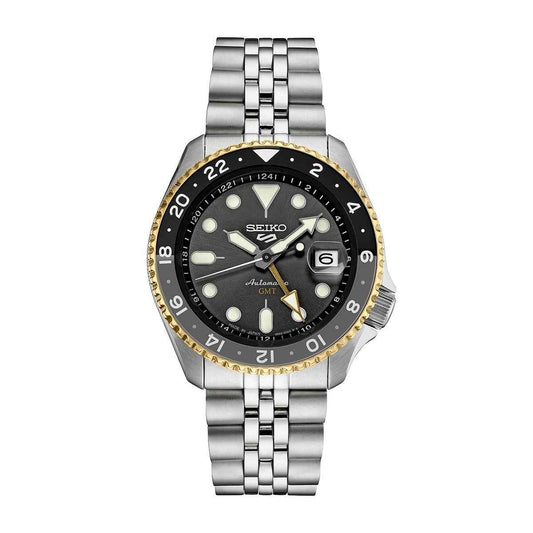 Seiko Men's 5 Sports Automatic Stainless Steel Watch with Gray Dial