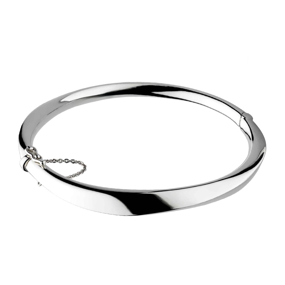 Kit Heath Hinge Bangle Bracelet in Sterling Silver