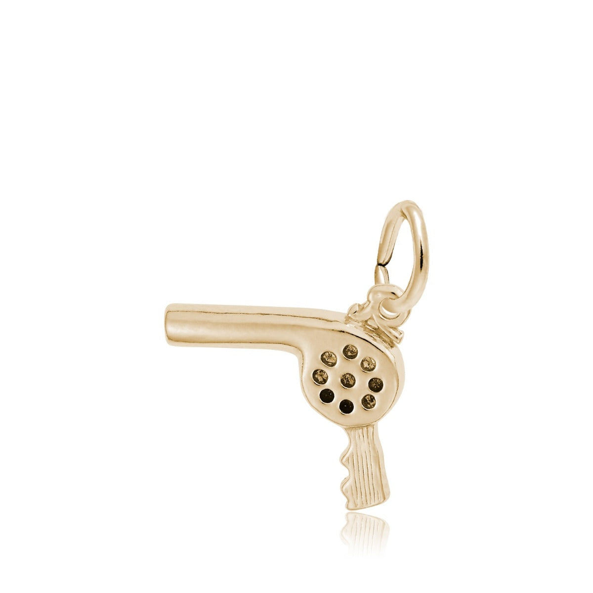 Hairdryer Charm in 14K Yellow Gold
