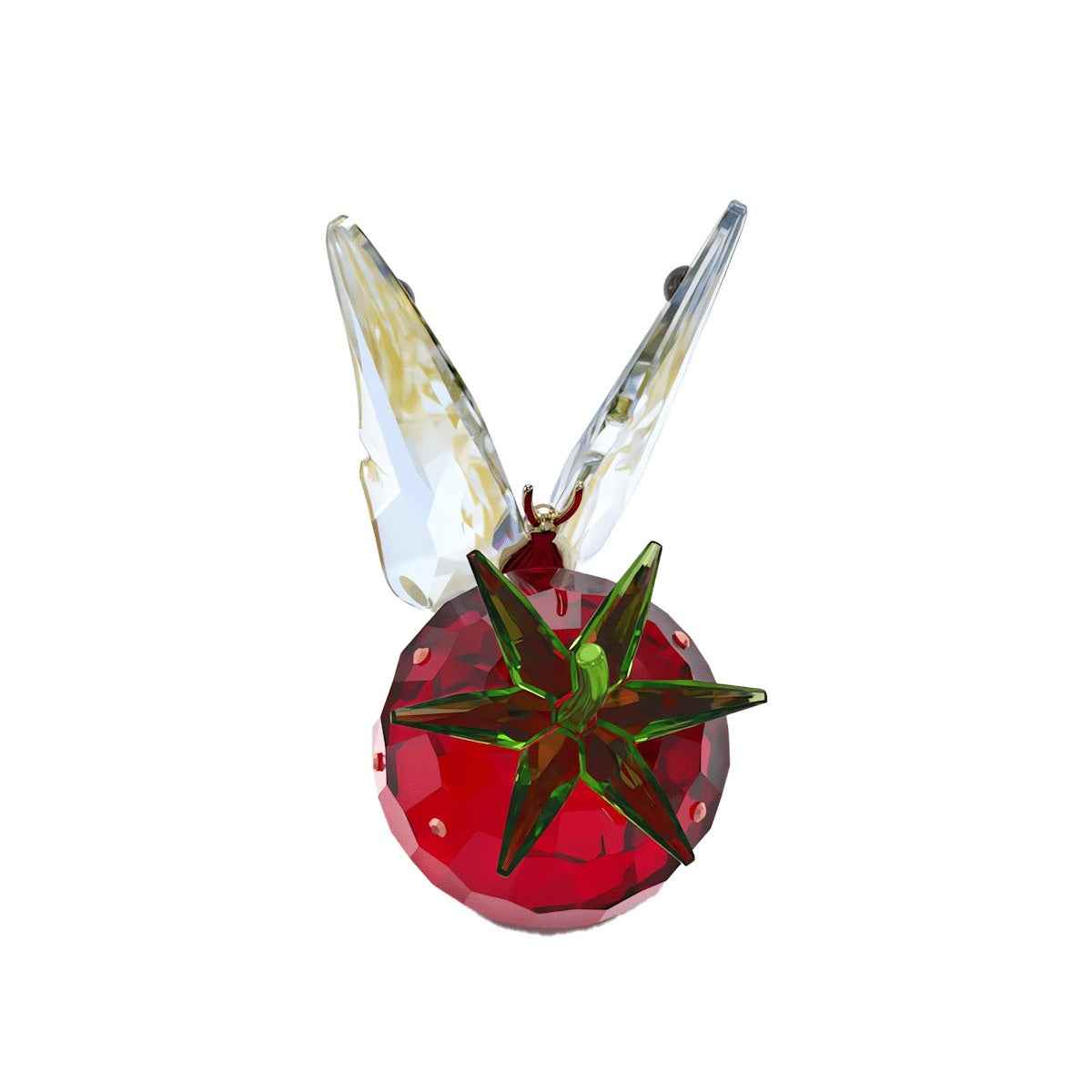 Swarovski Butterfly and Strawberry Figurine front view
