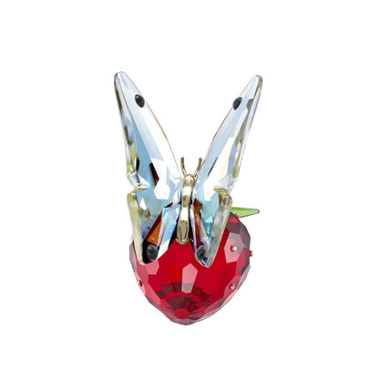 Swarovski Butterfly and Strawberry Figurine side profile