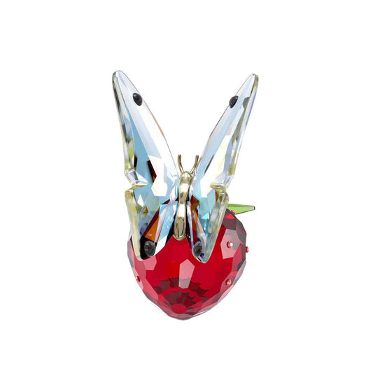 Swarovski Butterfly and Strawberry Figurine side profile