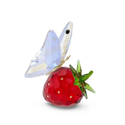 Swarovski Butterfly and Strawberry Figurine