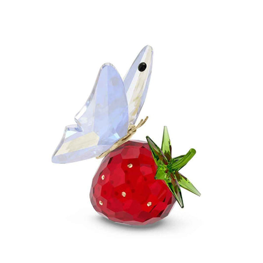 Swarovski Butterfly and Strawberry Figurine