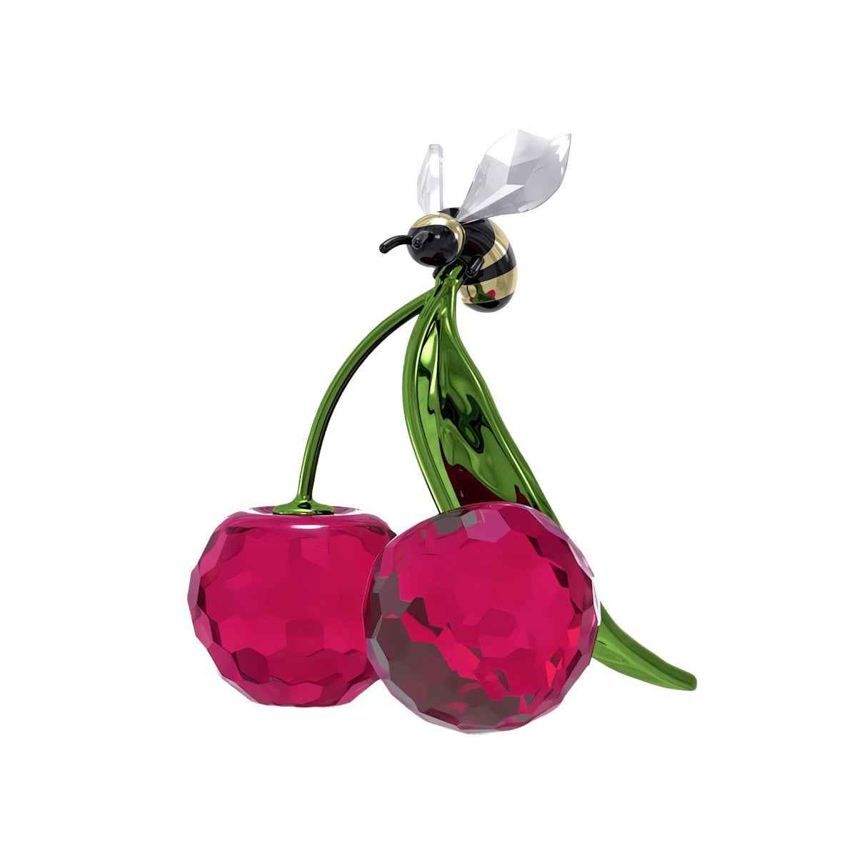 Swarovski Idyllia Bee & Cherry Figurine close-up detail