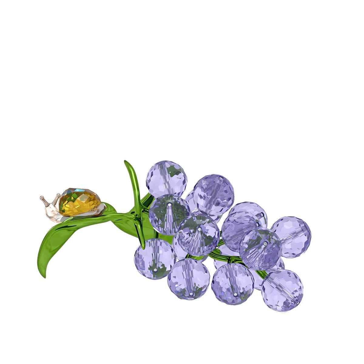 Swarovski Snail & Blueberries Figurine close-up detail
