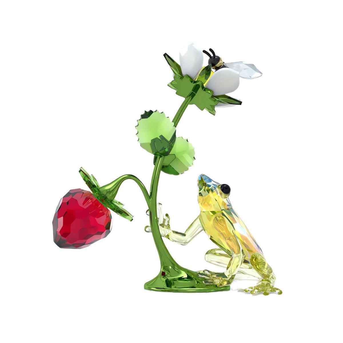 Swarovski Idyllia Frog Figurine close-up detail