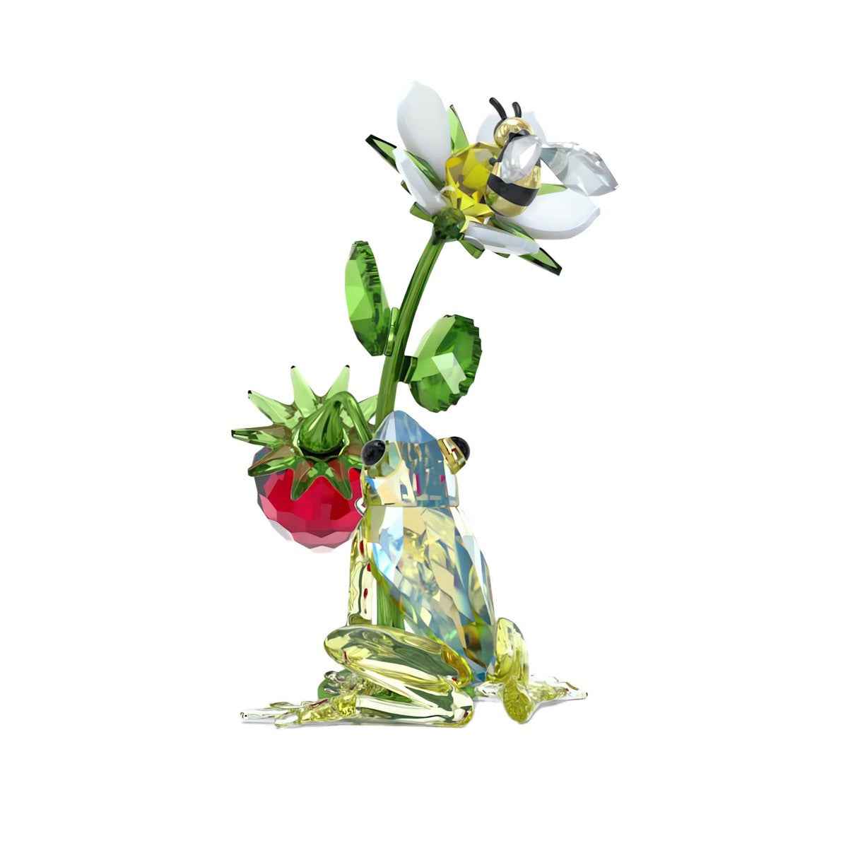 Swarovski Idyllia Frog Figurine side profile