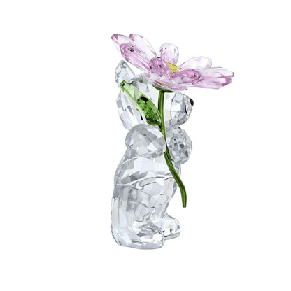 Swarovski Kris Bear A Daisy For You Figurine close-up detail