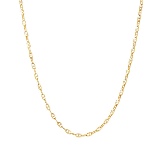 1.7mm 20-inch Solid Mariner Chain in 14K Yellow Gold