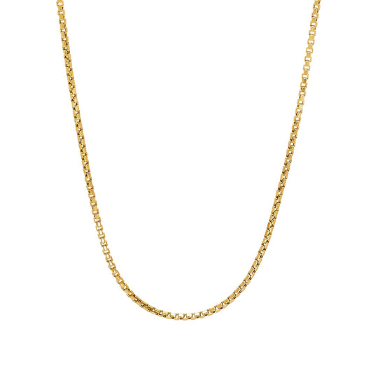 2.5mm 24-inch Box Chain in 14K Yellow Gold