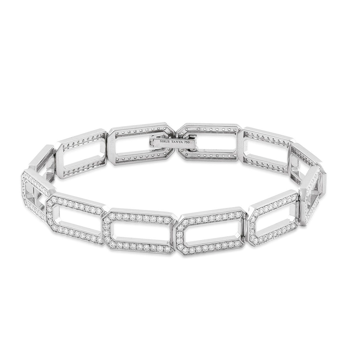 Sirus Tanya 2-3/4 ct. tw. Diamond 7.5-inch Link Bracelet in 18K White Gold