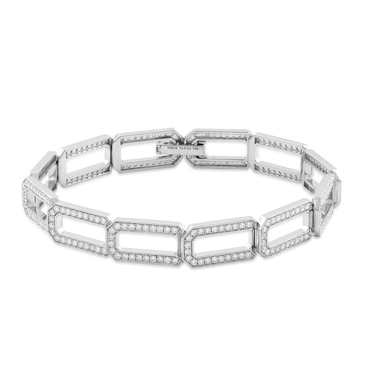 Sirus Tanya 2-3/4 ct. tw. Diamond 7.5-inch Link Bracelet in 18K White Gold