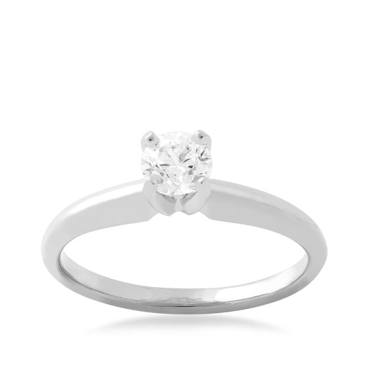 Adamante 1/2 ct. tw. Lab-Grown Round Brilliant Diamond Solitaire Engagement Ring in 14K White Gold