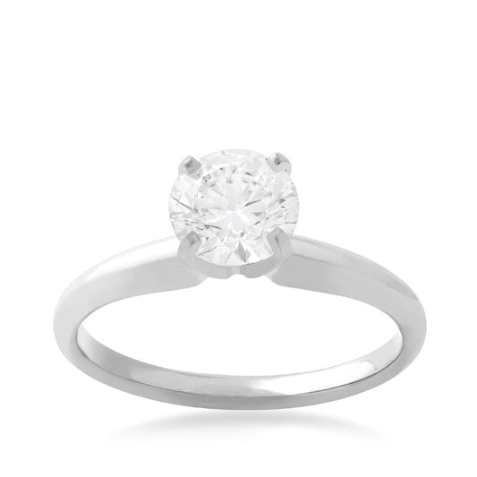 Adamante 1 ct. tw. Lab-Grown Round Brilliant Diamond Solitaire Engagement Ring in 14K White Gold (2)