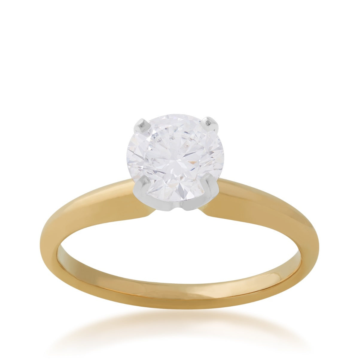 Adamante 1-1/2 ct. tw. Lab-Grown Round Brilliant Diamond Solitaire Engagement Ring in 14K Yellow Gold (2)