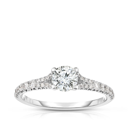 Natural 1-1/3 ct. tw. Round Brilliant Diamond Engagement Ring in Platinum (2)