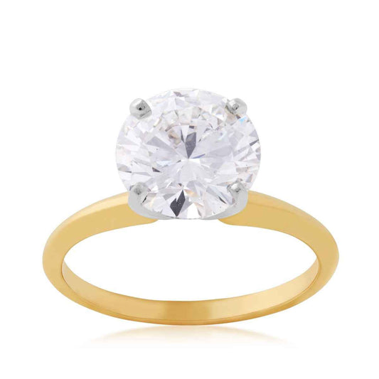 Adamante 3 ct. tw. Lab-Grown Round Brilliant Diamond Solitaire Engagement Ring in 14K Yellow Gold (3)