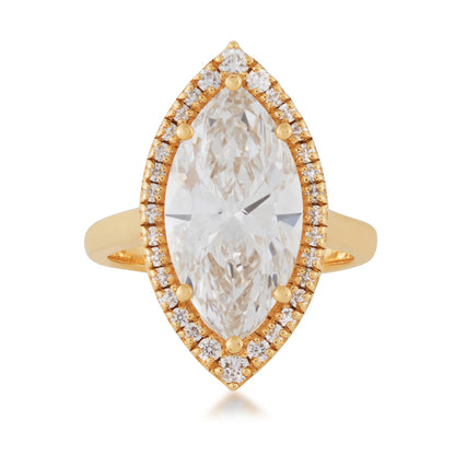 Adamante 5-5/8 ct. tw. Lab-Grown Marquise Diamond Halo Engagement Ring in 14K Yellow Gold (2)