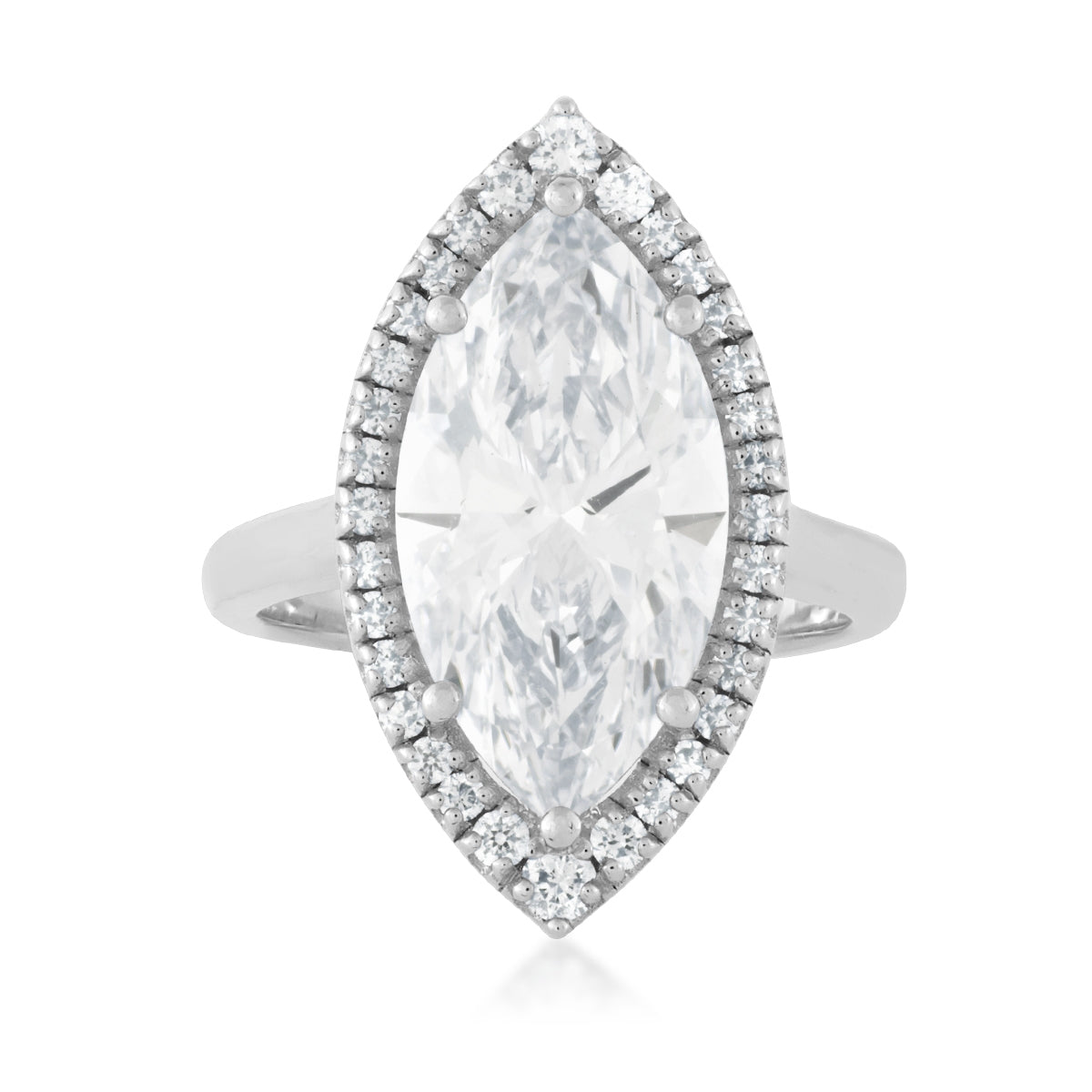 Adamante 5-5/8 ct. tw. Lab-Grown Marquise Diamond Halo Engagement Ring in 14K Yellow Gold (3)